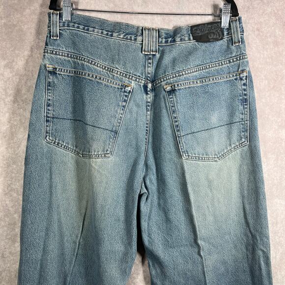 Bullhead Baggy Jeans Mens Size 34X32 Blue Denim Straight Leg Hip Hop Y2K Skater - Picture 5 of 11